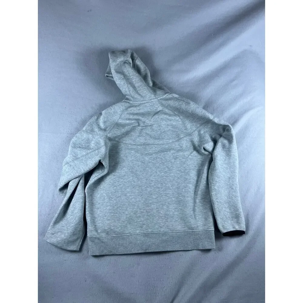 Nike Tech Fleece Hoodie Mens L Gray Full Zip Funnel Neck Raglan Athletic Sports
